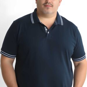 Camisa Gola Polo Dry Fit com Detalhes Listrados