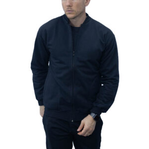 Jaqueta Bomber Casual em Moletom Peluciado