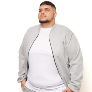 Jaqueta Bomber Pluz Size De Moletom Casual